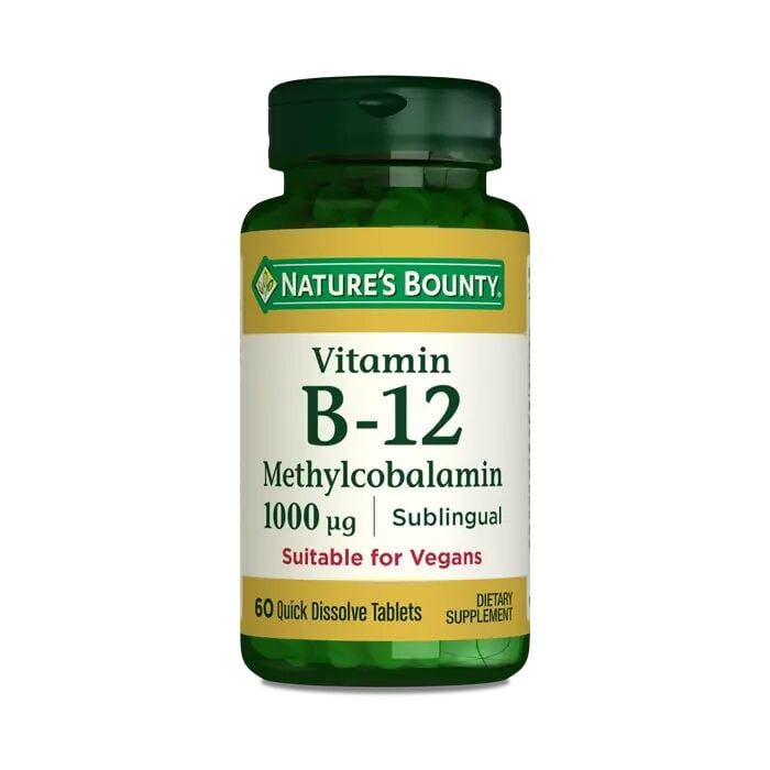 Nature's Bounty Vitamin B-12 Methylcobalamin 1000 mcg 60 Dilaltı Tablet - (SKT: 10/2027)