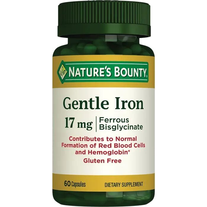 Nature's Bounty Gentle Iron 17 mg 60 Kapsül - (SKT: 11/2027)