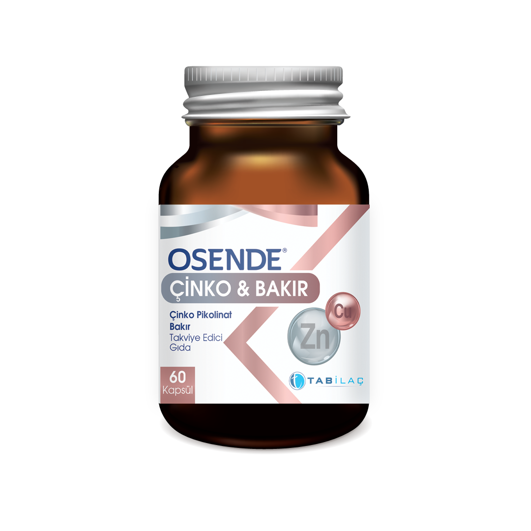 Osende Çinko Bakır 60 Kapsül - (SKT: 10/2027)