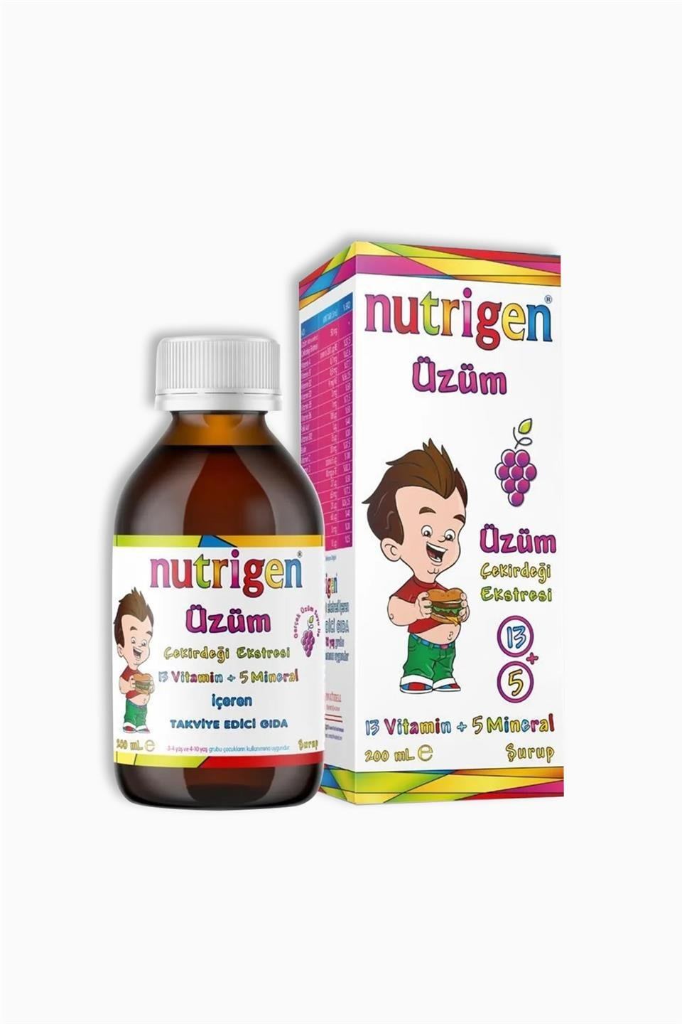 Nutrigen Üzüm Pediatrik Şurup 200 ml - (SKT: 12/2026)