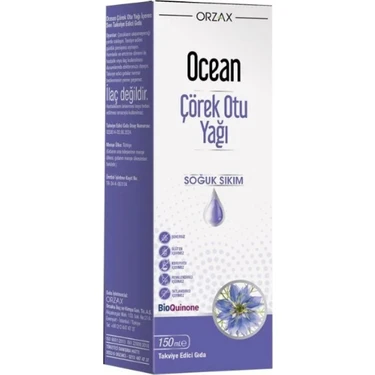 Ocean Çörek Otu Yağı Soğuk Sıkım 150 ml - (SKT: 08/2026)