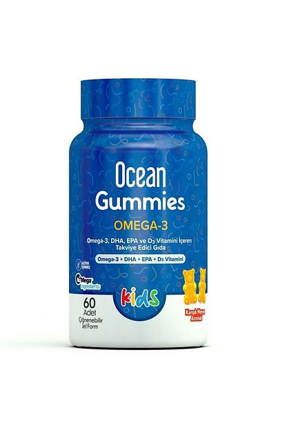 Ocean Gummies Omega 3 60 Adet Çiğnenebilir Jel Form- (SKT: 06/2026)