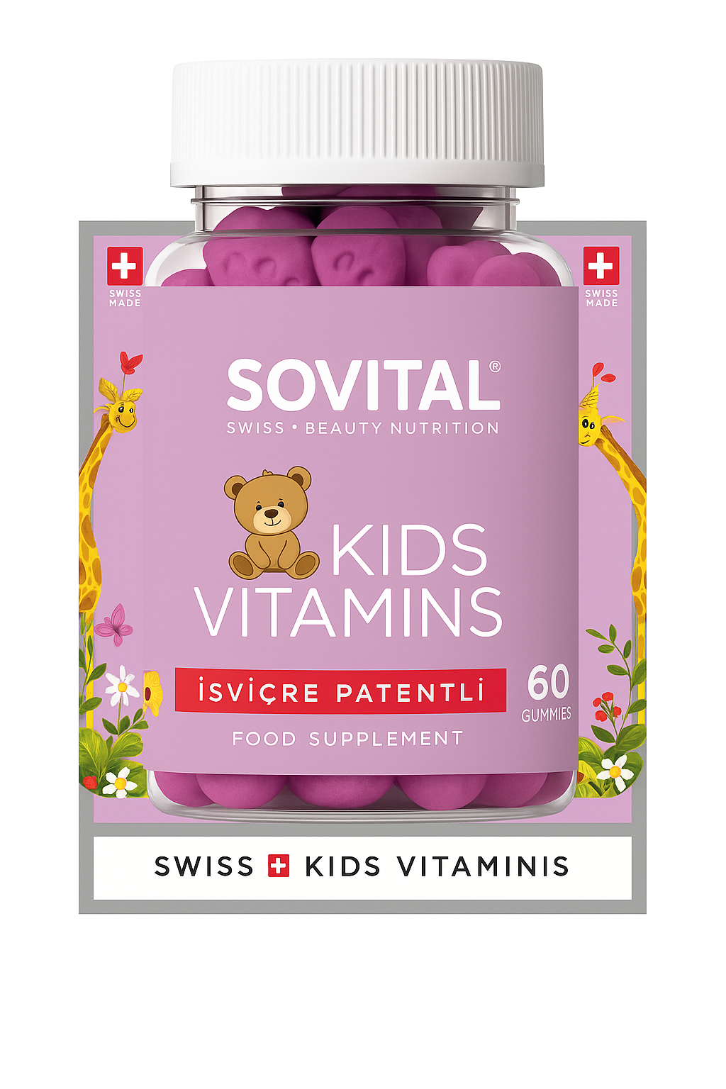 Sovital Kids Vitamins 60 Gummies - (SKT: 07/2026)
