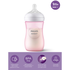 Avent Natural Response Doğal Tepkili PP Pembe Biberon 1+ Ay 260 ml