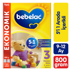 Bebelac 3 Devam Sütü 9 Ay+ 800 gr - (SKT:09/2025)