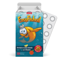 EasyFishoil Çocuk Çilek ve Limon Aromalı 30 Çiğneme Tableti (SKT: 02/2027)