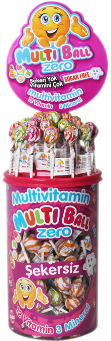 Multiball Lolipop Multivitamin Zero 150'li Paket - (SKT: 01/2027)