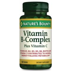 Nature's Bounty Vitamin B-Complex Plus Vitamin-C 60 Tablet - (SKT: 04/2027)
