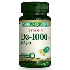 Nature's Bounty Vitamin D3 1000 IU 100 Softgel - (SKT: 05/2028)