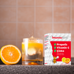 Imuneks Farma Propolis + Vitamin C + Çinko 20 Efervesan Tablet - (SKT: 08/2025)