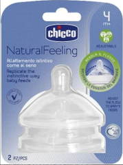 Chicco Natural Feeling Biberon Emziği 4 Ay+ Hızlı Akış 2'li