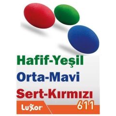 Luxor silikonska lopta za rehabilitaciju ruku (tvrdo-crvena) (611)