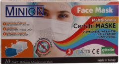 Minion Maske Meltblownlu Beyaz Mn1655 10'lu