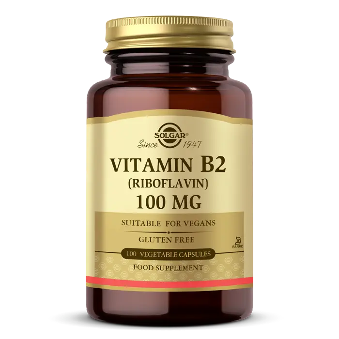 Solgar Vitamin B2 Riboflavin 100 mg 100 Kapsül - (SKT: 08/2027)