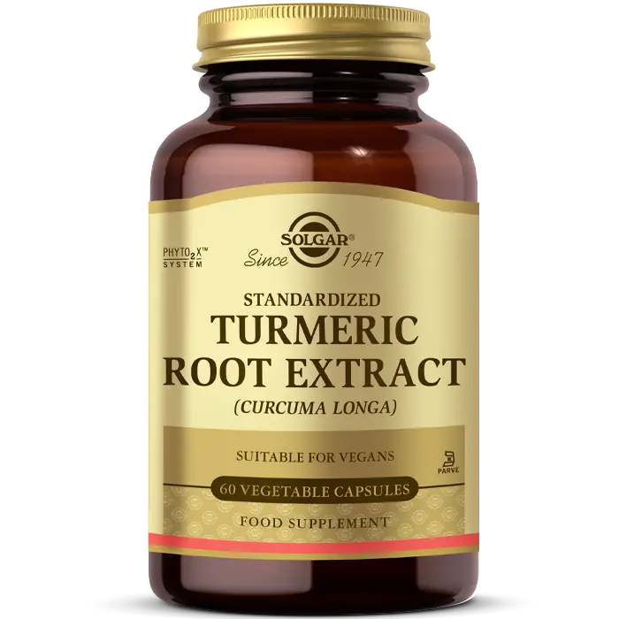 Solgar Turmeric Root Extract 60 Vegetable Capsules - (SKT: 08/2027)