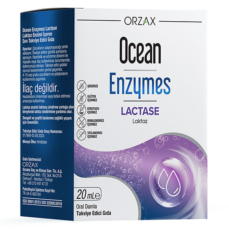 Ocean Enzymes Lactase Damla 20 ml - (SKT: 10/2026)