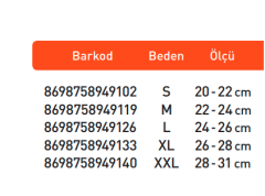 Luxor Örgü Silikon Ped Destekli Ayak Bilekliği XXL:28-31 (105)