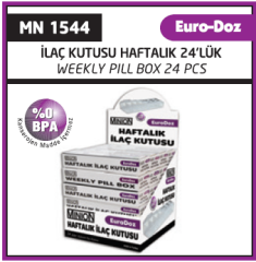 Minion Euro-Doz Haftalık İlaç Kutusu 24'lü
