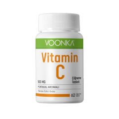 Voonka Vitamin C Çiğneme Tableti Vitamin C İçeren Portakal Aromalı 60 Tablet - Eski Ambalaj - (SKT: 01/2026)