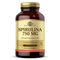 Solgar Spirulina 750 mg 80 Kapsül - (SKT: 12/2026)