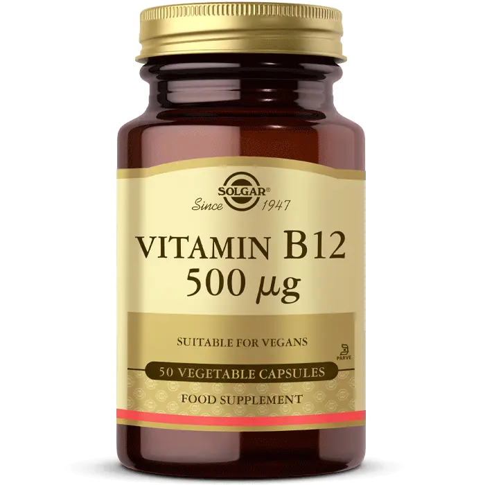 Solgar Vitamin B12 500 mcg 50 Vegetable Kapsül - (SKT: 07/2026)